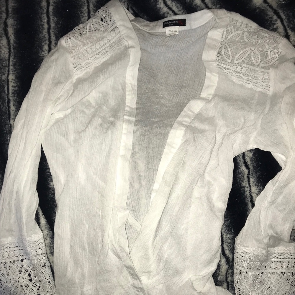 White bohemian style coverup